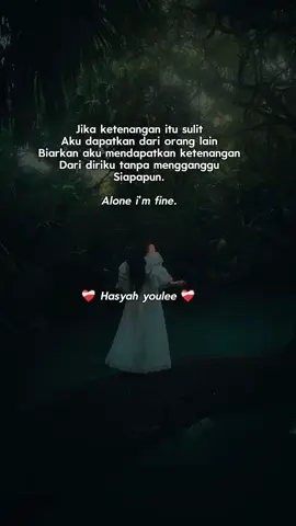 biarkan aku cari ketenangan diri ku sendiri #bahagiaindirisendiri🥰🥰 #menikmatikesendirian #fypviralシ 