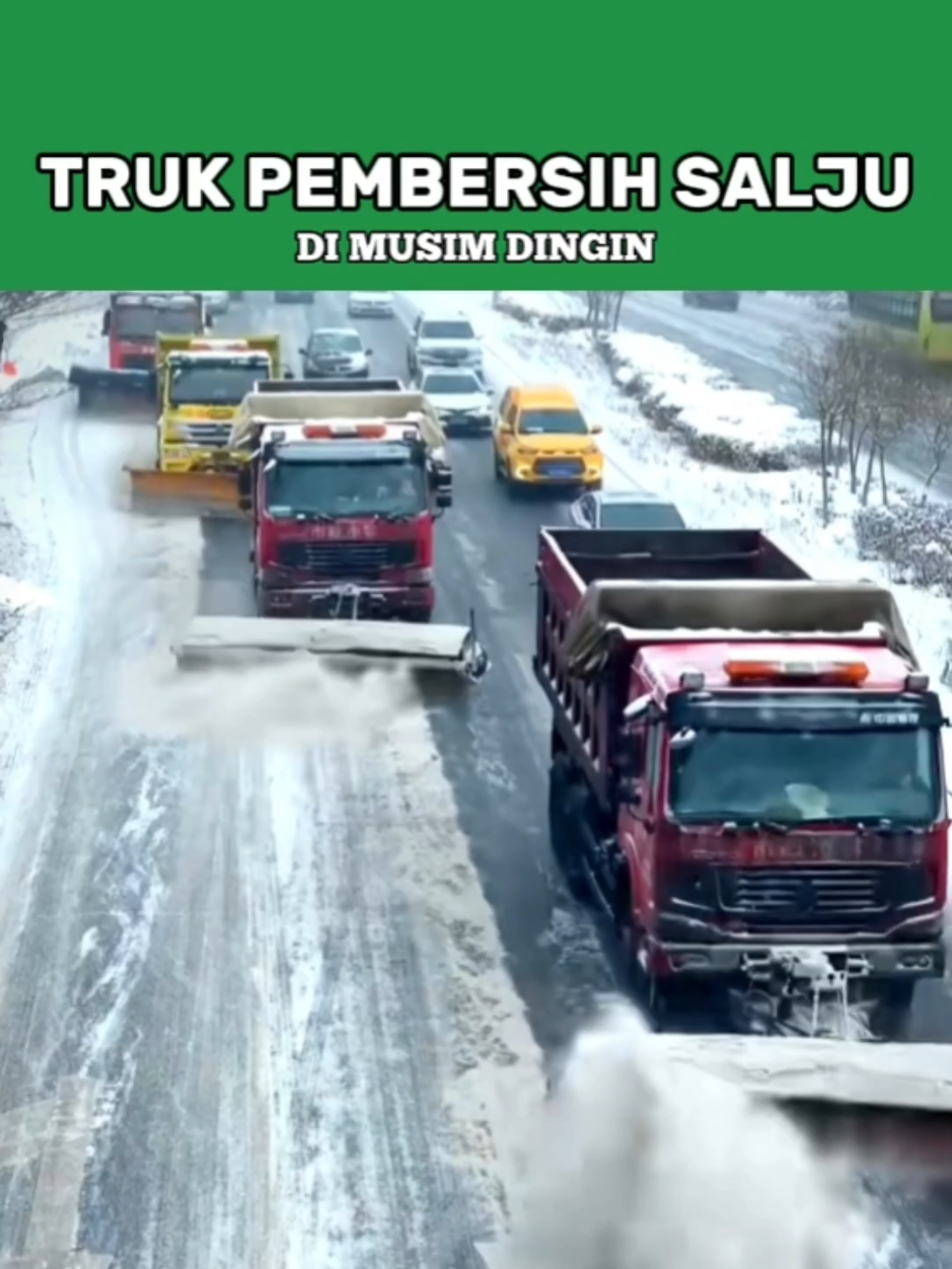 Mesin baja yang jadi pahlawan sunyi di musim dingin. 🚛❄️ #Salju #TrukPembersih #MusimDingin #FenomenaAlam #telusurbumi 