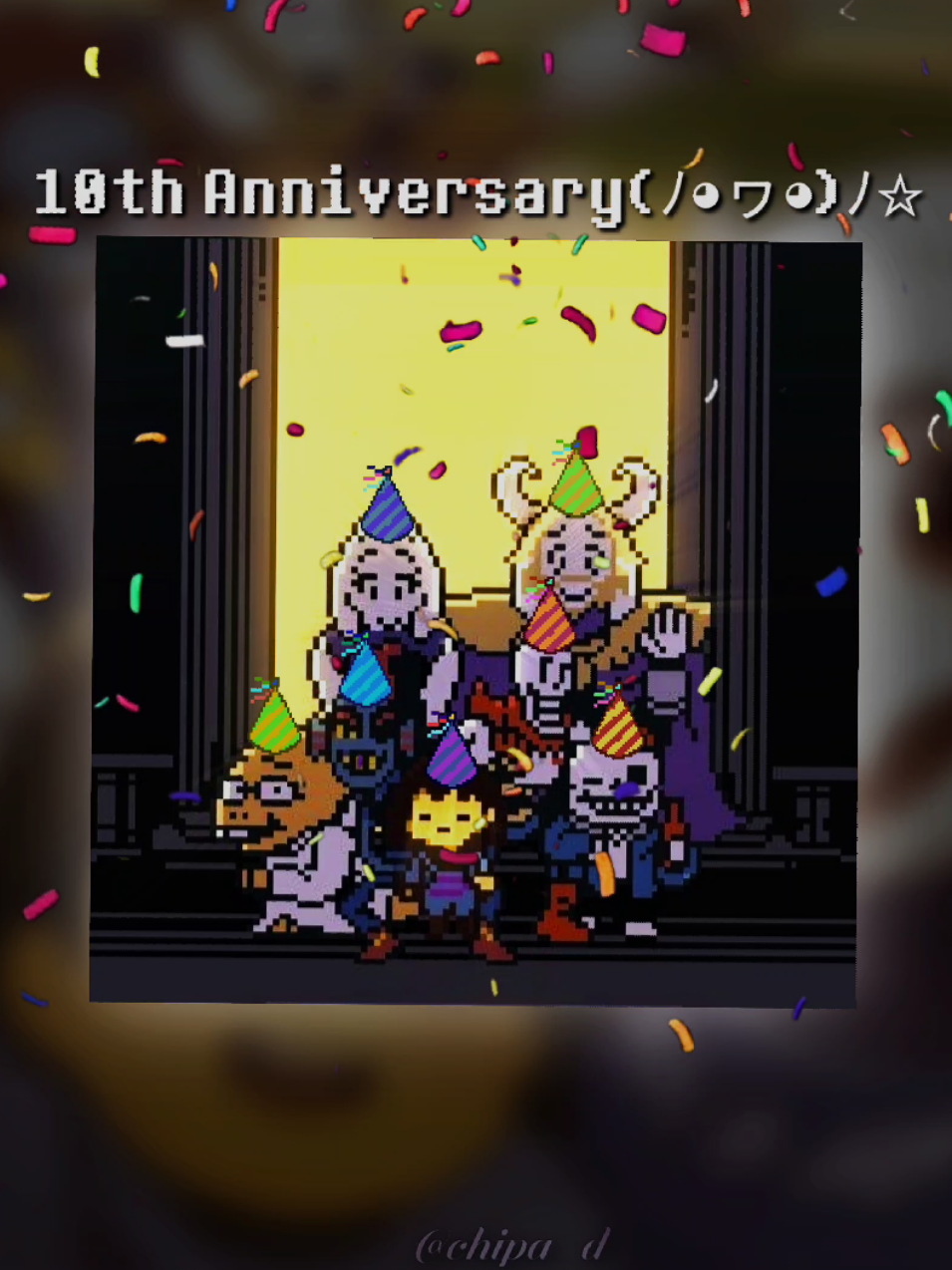 Happy birthday Undertale!!! 🎉 Song: I don't know - Erika. Credits: Lazy_kun_ , WtmWom, uma_psd, shirasu1401, charamells, camomile_357, G_C_HORI, Anireal, RokoRoko, Kono2noko, oyasumi, soto_undertale. #undertale #10thanniversary #undertaleedit #idk #deltarune #tobyfox #temmiechang #андертейл #юбилей #happybirthday 