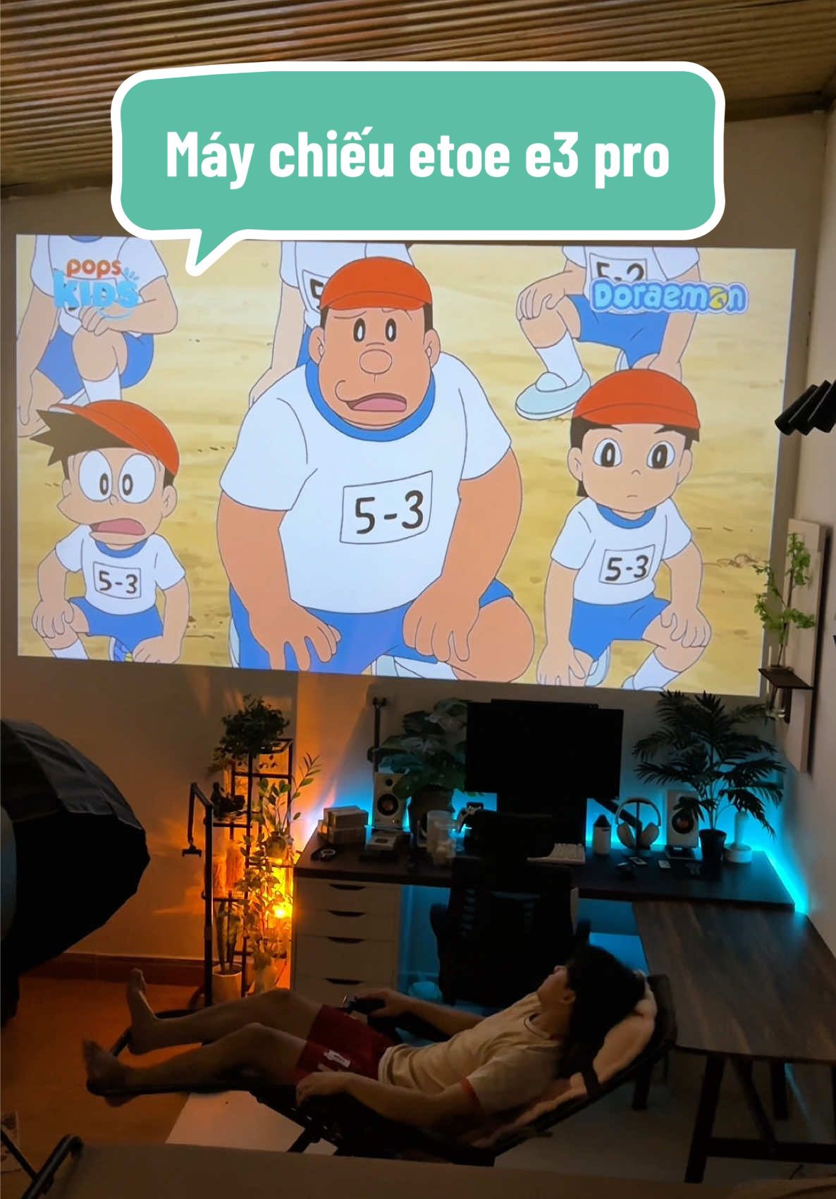 Máy chiếu etoe e3 pro chiếu được tận 150 inch , độ nét cao full hd, độ sáng lên đến 600 ansi lumens #congminhreview #etoee3pro #maychieu 