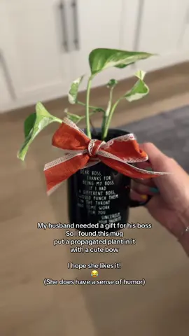 😂 spoiler alert: she loved it! #bossgift #funnygifts #giftideas #sahm #relatablemom 