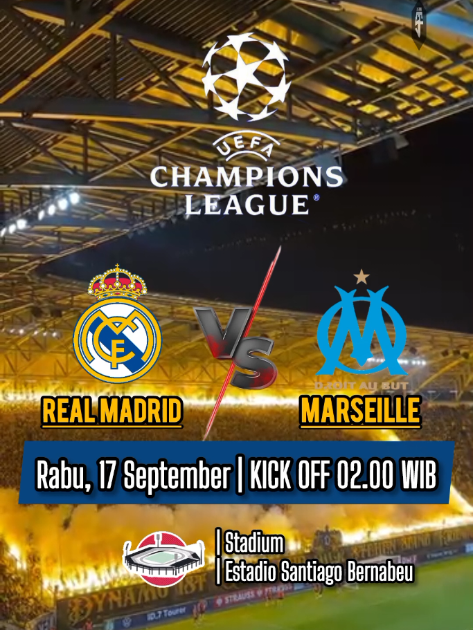 Liga Champions Real Madrid vs Marseille #ligachampions #realmadrid #marseille #football #jadwalbola 