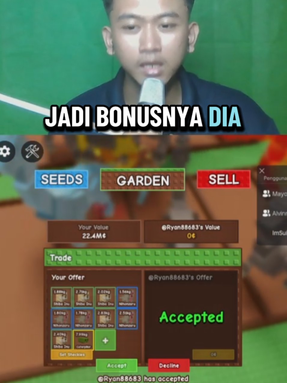 gacha telur murah anti zonk #growagarden🥒🌶🍅 #roblox #tiktoklive #livehighlights 