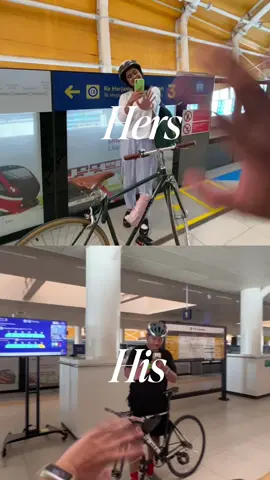 cycling check 🚴‍♂️✨ #hisandhers #cyclinglife #commuterbike #fixedgear #OOTD #fyp @neosaurus 