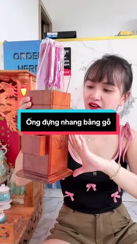 Ống đựng nhang bằng gỗ khắc chữ #xh #ongdungnhang #ongdungnhangbanggo #giadungtienich 