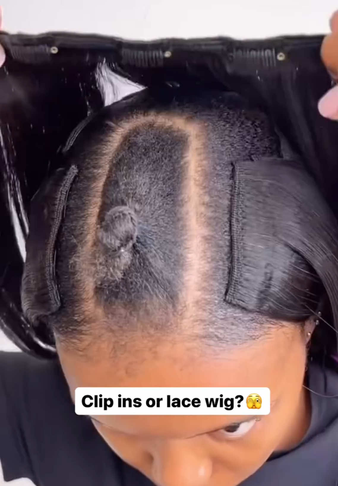 Clip in #clipin #clipins #clipinsforblackgirls #fyp #herdreamshair #clipinhairextensions 