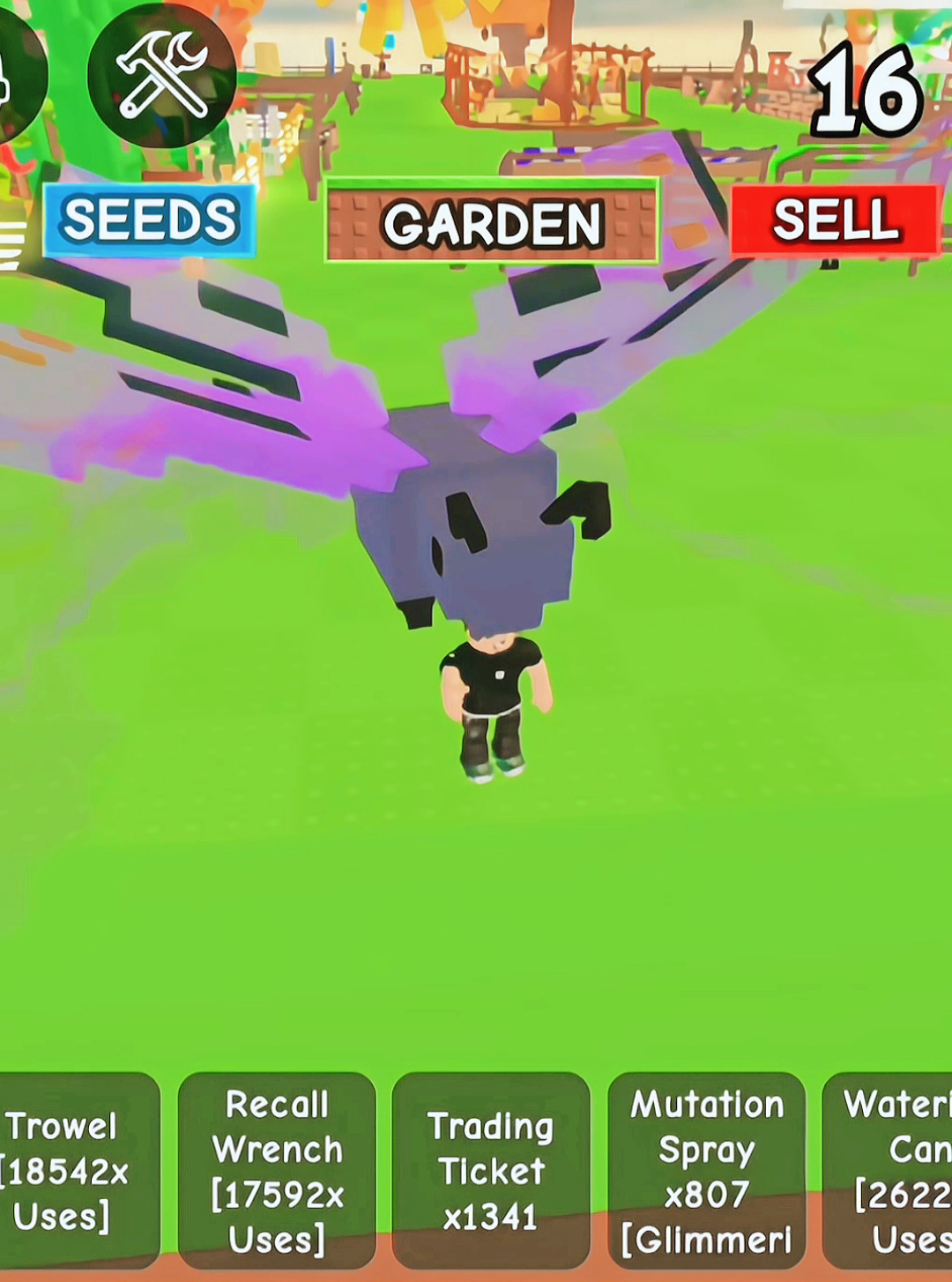 Gacor parah ini item baru!! #robloxgames #growagarden #goldenacorn 