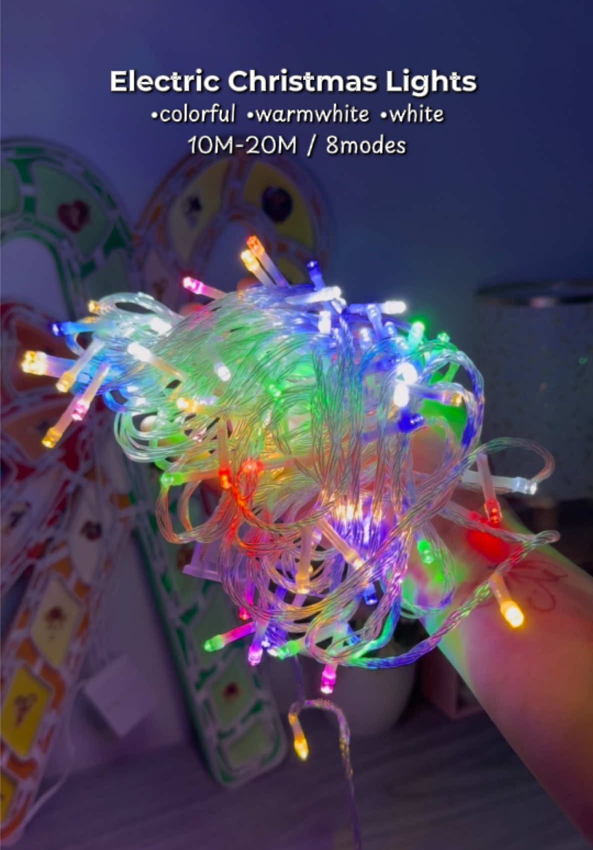 Electric Christmas Lights for Christmas Tree! Colorful Christmas Lights. 🎄🎅 #christmaslights #ledlights #christmastree #christmasdecoration #christmas 