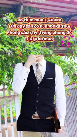 Nhìn mấy a Mặc chiếc áo này người ta tưởng nhầm là xếp đó ạ các a săn chưa nè#aoghile #aovest #aovestnam #xuhuong #thinhhanh 