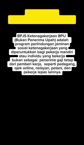 Produk Bpjs ketenagakerjaan adalah program jaminan sosial untuk Bukan Penerima Upah (BPU)    #bpjsketenagakerjaan  #bpjs #psr #wonogiri 