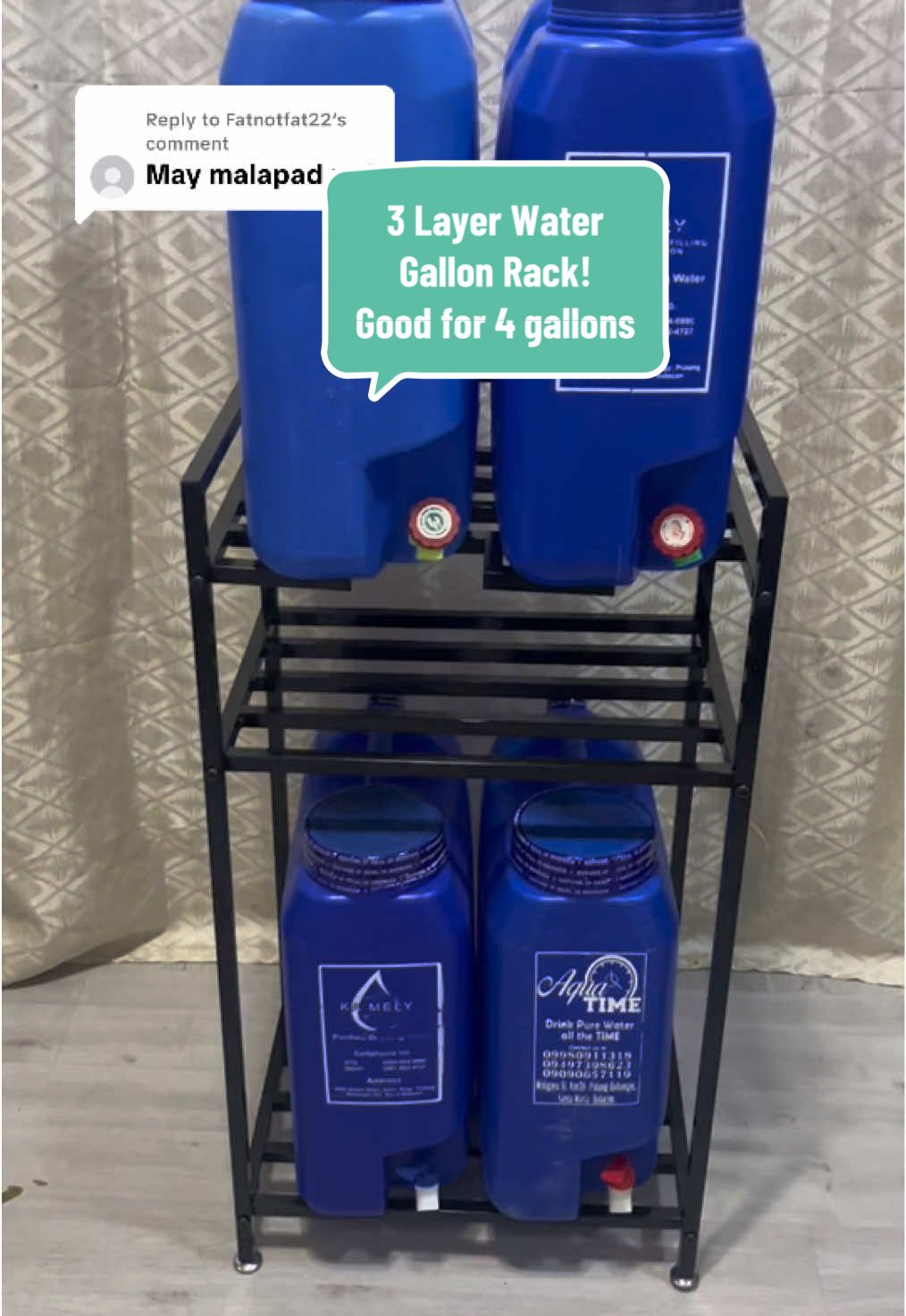 Replying to @Fatnotfat22 ang bilis po mag sopd out nitong gallon rack dahil soafer mura naman na kase talaga. Kaya habang may stock mag check out na rin kayo! ☺️ #gallonrack #watergallonrack #watergallonstand #gallonstand #watergallonrackstand 
