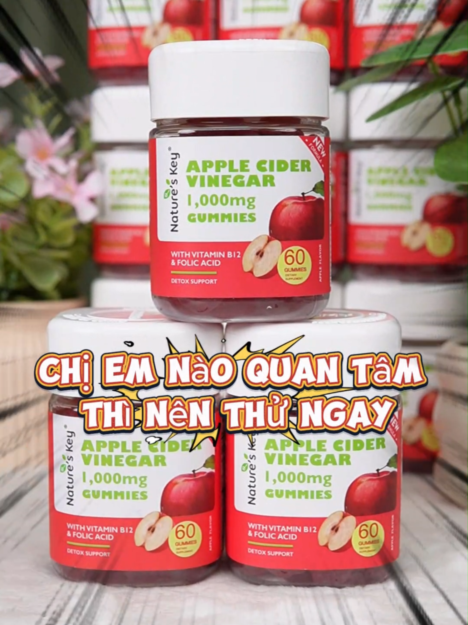 Không chỉ hỗ trợ tiêu hóa mà còn giúp cơ thể tỏa hương dễ chịu 🌼 #natureskey #natureskeygummies #keodeogiamtao #applecidergummies #HỗTrợTiêuHóa