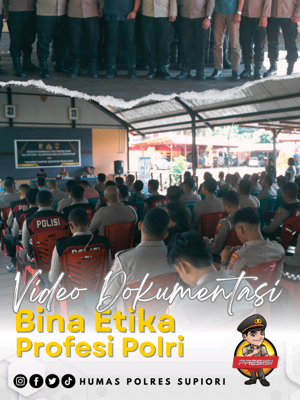Pembinaan Etika Profesi Polri dan Asistensi Pelanggaran Kode Etik Polri oleh Tim SUBBID WABPROF BIDPROPAM Polda Papua di Aula Rumkankon Kakara Mapolres Supiori Pada hari Kamis, 11 September 2025 #humaspoldapapua #polripapua #polripresisi #fyp #papuaku 