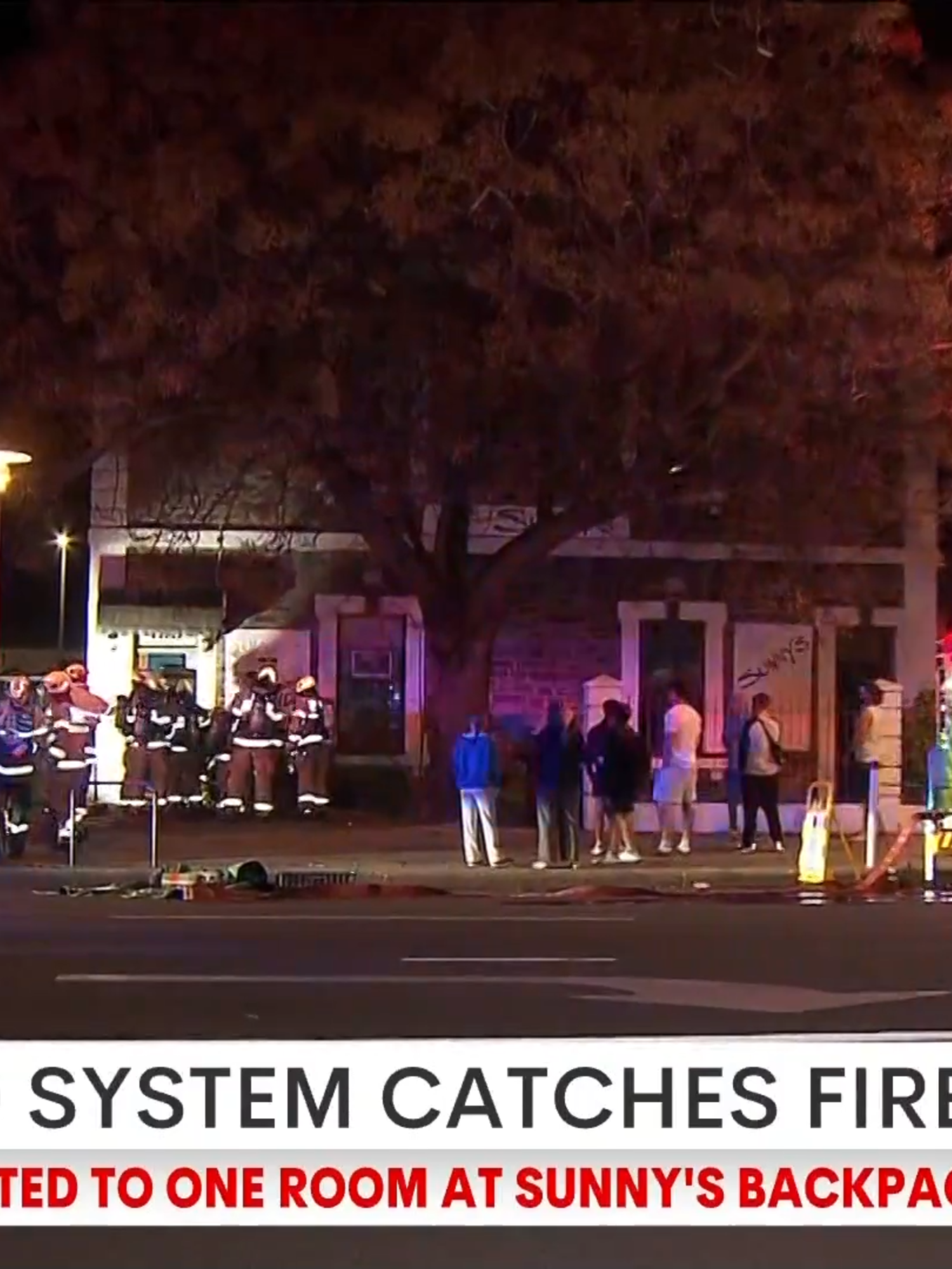 A fire that started in a sound system has created drama outside Sunny's Backpackers Hostel in Adelaide’s CBD. #7NEWS
