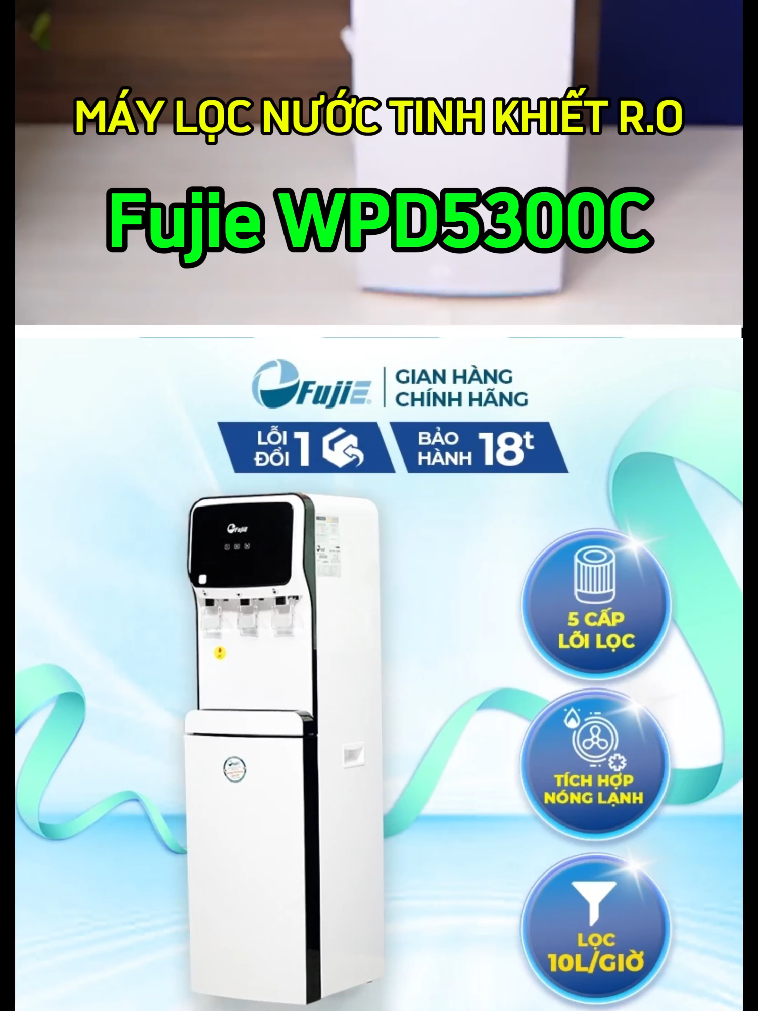 Máy lọc nước tinh khiết R.O Fujie WPD5300C #maylocnuoctinhkhietfujie #maylocnuocrofujie #maylocnuocrofujiewpd5300c #noithanhhanoi