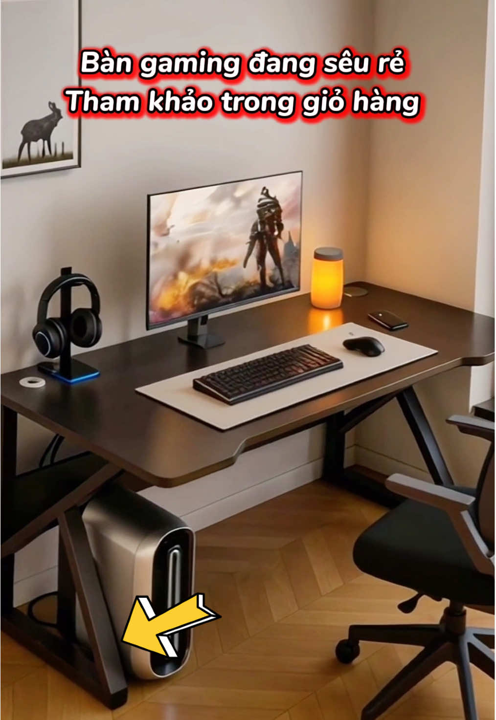 Bàn gaming chữ K, thiết kế hiện đại, dễ setup #xuhuong #bangaming#bangaame #banlamviec 