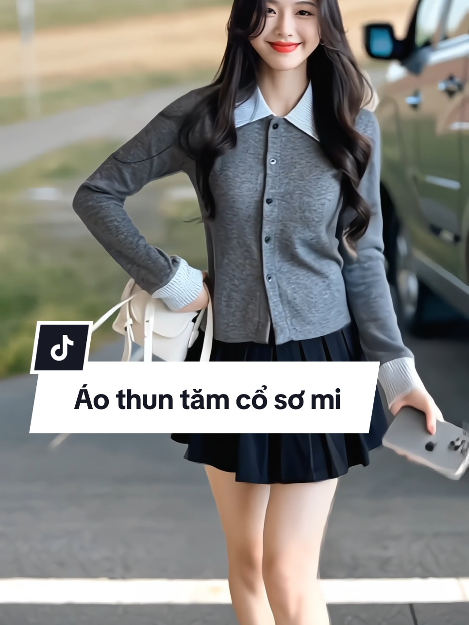 Áo thun tăm phối cổ kẻ sơ mi trẻ trung #aothuntam #aothunxinh #aothunsomi #aothunnu #xuhuong 