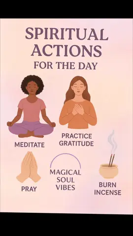 Embrace sacred wisdom through reflection and study, nurture your spirit by connecting with the healing energy of nature, unlock your inner truth with soulful journaling, and ignite your path with the light of intention. Each practice radiates mindfulness, gratitude, clarity, harmony, and divine alignment, guiding you toward a day of peace, balance, and higher vibration. #SacredPractice  #InnerPeace  #DivineEnergy  #SpiritualAwakening  #LightAndLove 