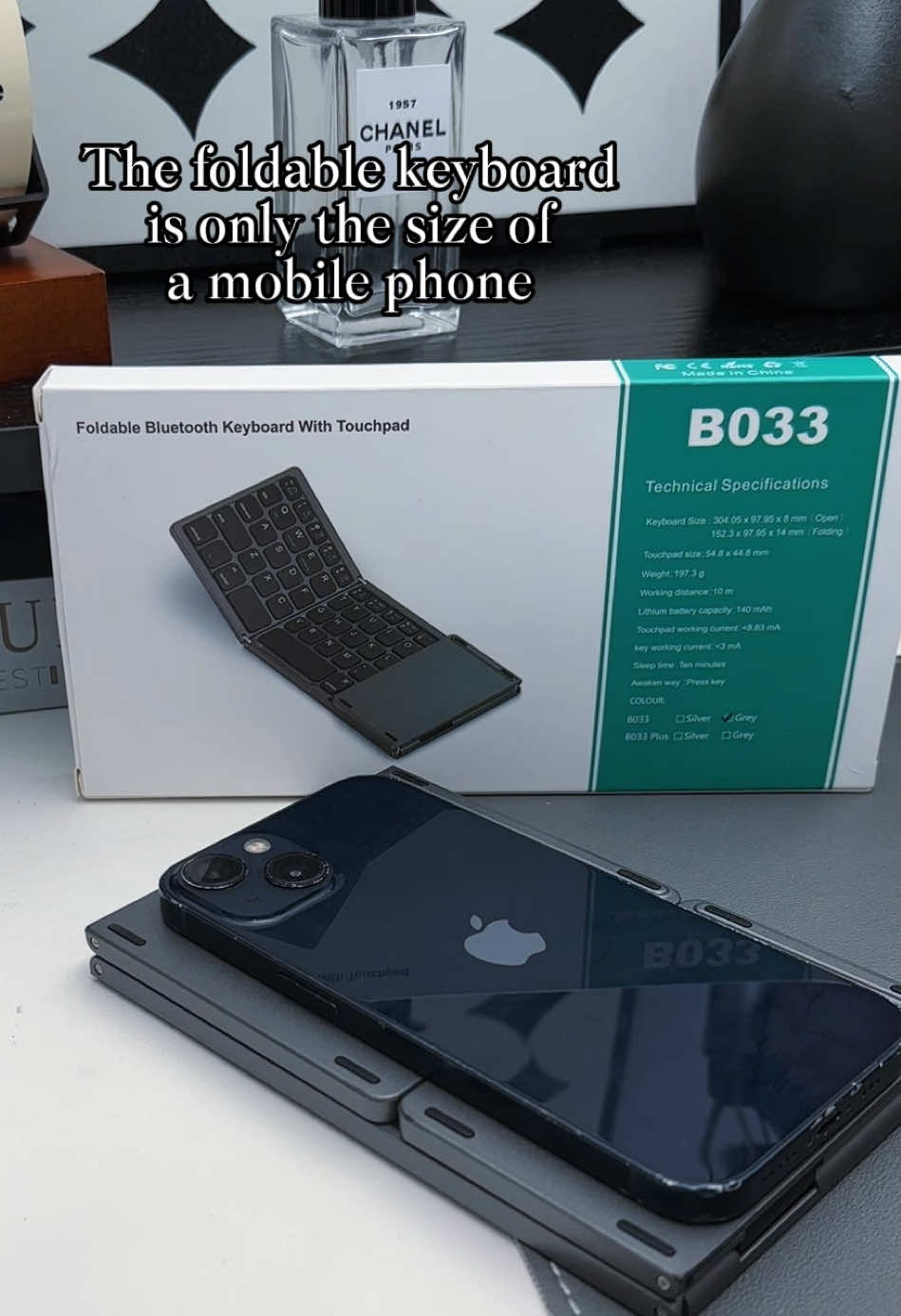 Mini Bluetooth Folding Keyboard #asmr #foldingkeyboard #minikeyboard #bluetoothkeyboard #wirelesskeyboard  