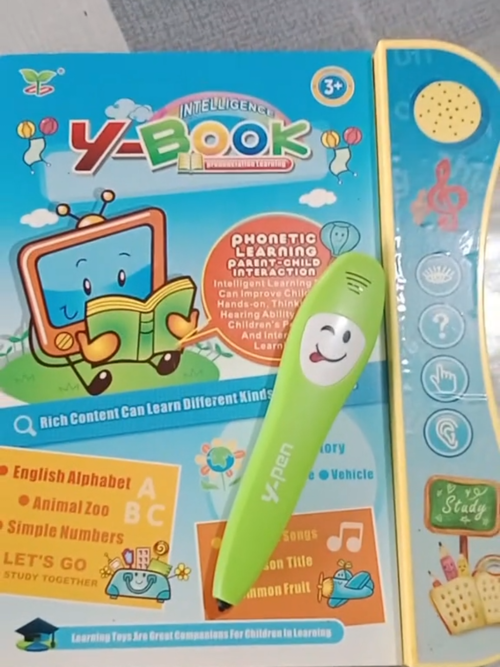 Y-PEN Intelligent Speaking Learning Pen for Kids with 12 Two-Sided Learning Cards and 120 Knowledgeable Points  #learning #learningenglish #learningisfun #pen #talking 