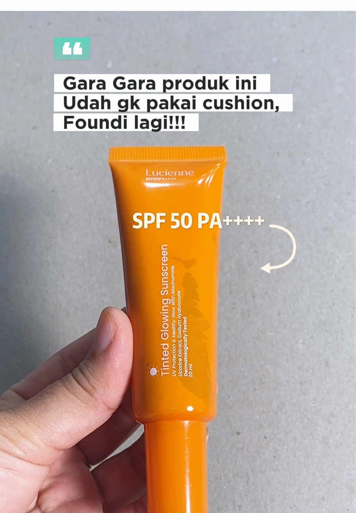 Tinted Glowing Sunscreen #lucienne bikin cushion jd gak kepake bebs! 
