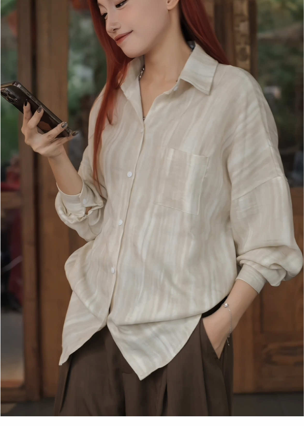 Em Sơ Mi Loang fom rộng mặc thoải mái lắm nè #thoitrang #fashion #xuhuong #trending #sominu 