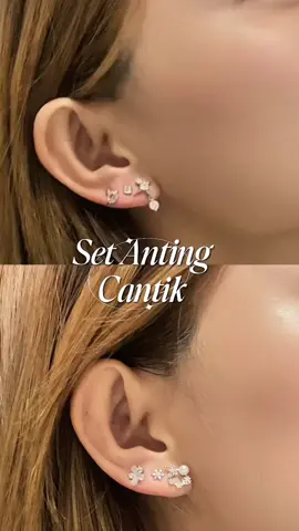Cantikkkkk bgt set anting nya #antingtitanium #antingtusuk #jewelrytiktok #modalkontendoang #fyppppppppppppppppppppppp 