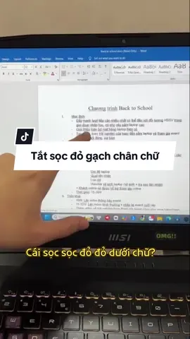 Làm thế nào để tắt cái sọc đỏ dưới chữ cái? #laptop #gacongnghe #gacongnghehcm #tip #backtoschool 