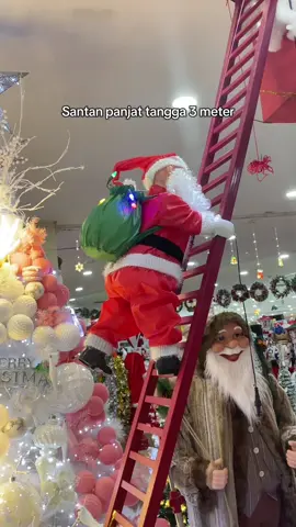 Sanga panjat tangga tinggi 3 meter dengan bahan solid, mengeluarkan suara, perangkaian mudah! untuk pemesanan bisa ke toko , wa , shopee dan tiktokshop kita #natal #christmas 