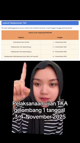 catet nih tanggal ujian TKA!! 