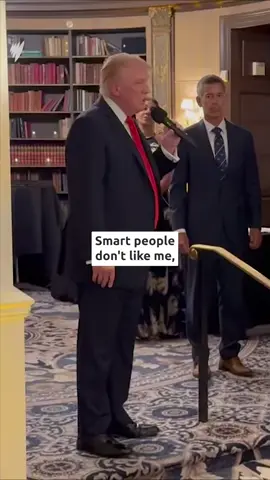 US President Donald Trump said “smart people don’t like me” while speaking about Tyler Robinson, the suspect in the assassination of conservative activist Charlie Kirk. “Smart people don’t like me, you know? And they don’t like what we talk about,” he said. Trump made the comments during an education gala at his Bedminster golf club on Saturday. Robinson was arrested on Thursday evening after reportedly being turned in by his father. Read more @sbsnews_au (link in bio).