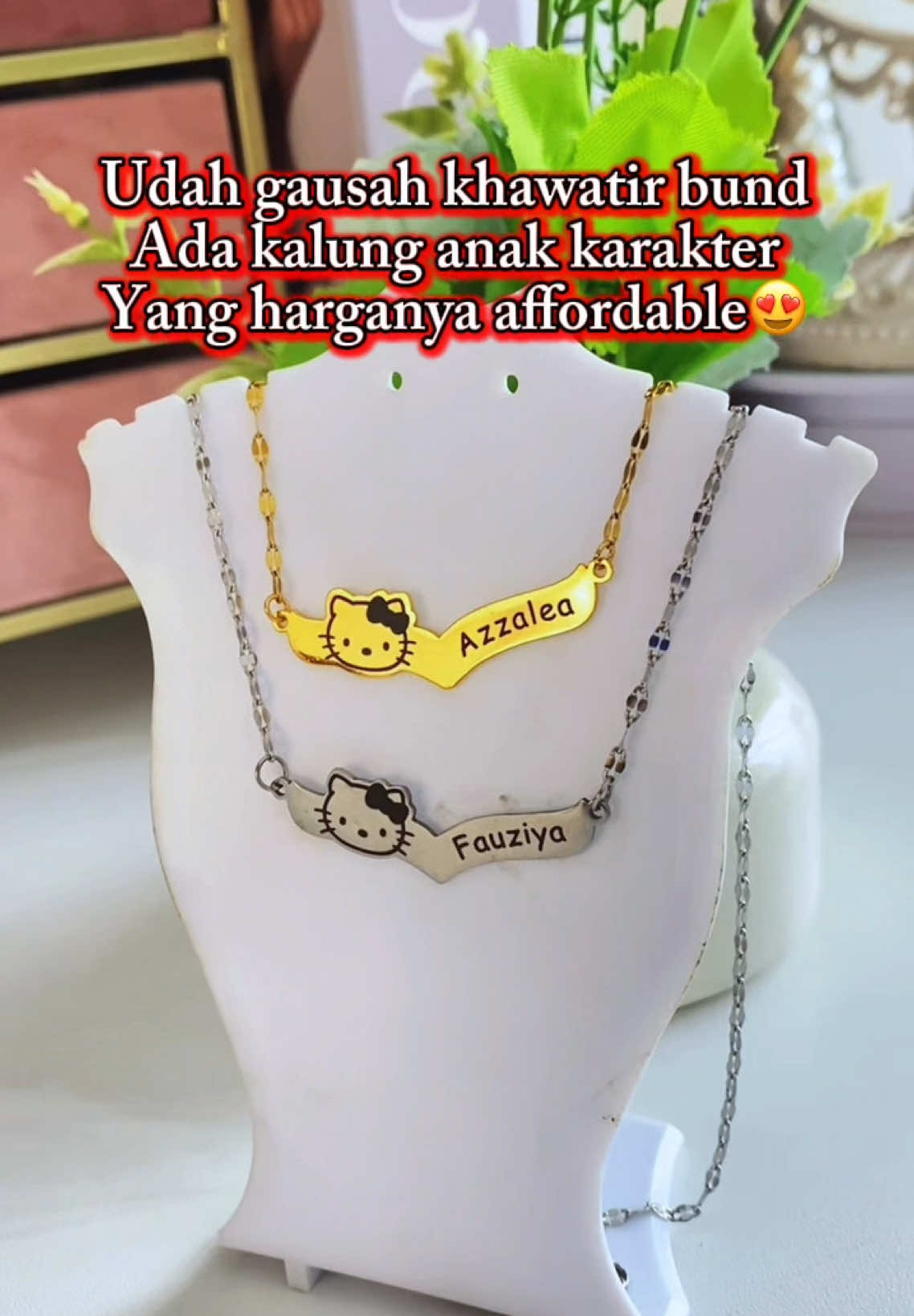 Solusi bikin si kecil makin cantik💋😍✨ . #kalung #kalungnama #kalungtitanium #kalungtitaniumantikarat #kalungcustom #kalungcustomnama #aksesoris #jewelry #najwel 