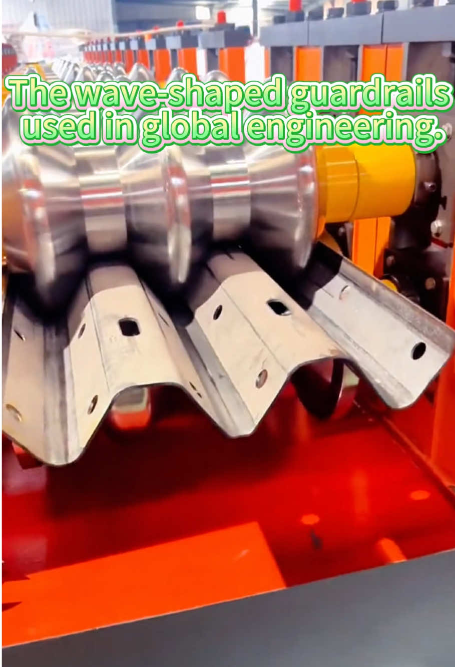 The wave-shaped guardrails used in global engineering.#Guardrail #WaveBeamGuardrail #HighwaySafety #RoadBarrier #CrashBarrier 