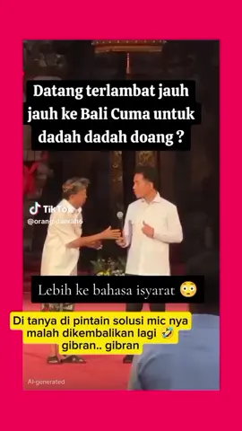 Gibran ditanya solusi gimana cara mengatasi banjir dadah dadah clingak clinguk