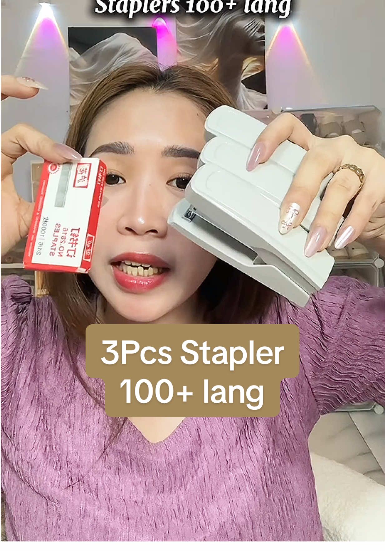 3pcs stapler 100+ lang high quality staple #stapler #affordablestapler #staples #schoolneeds 
