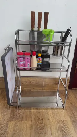 Kệ Đựng Gia Vị Nhà Bếp Nhiều Tầng Đa Năng Tiện Dụng, Chất Liệu Inox Không Han Gỉ#hot #giadungtienich #giadungtienich #lenxuhuong #thinhhanhxuhuong 