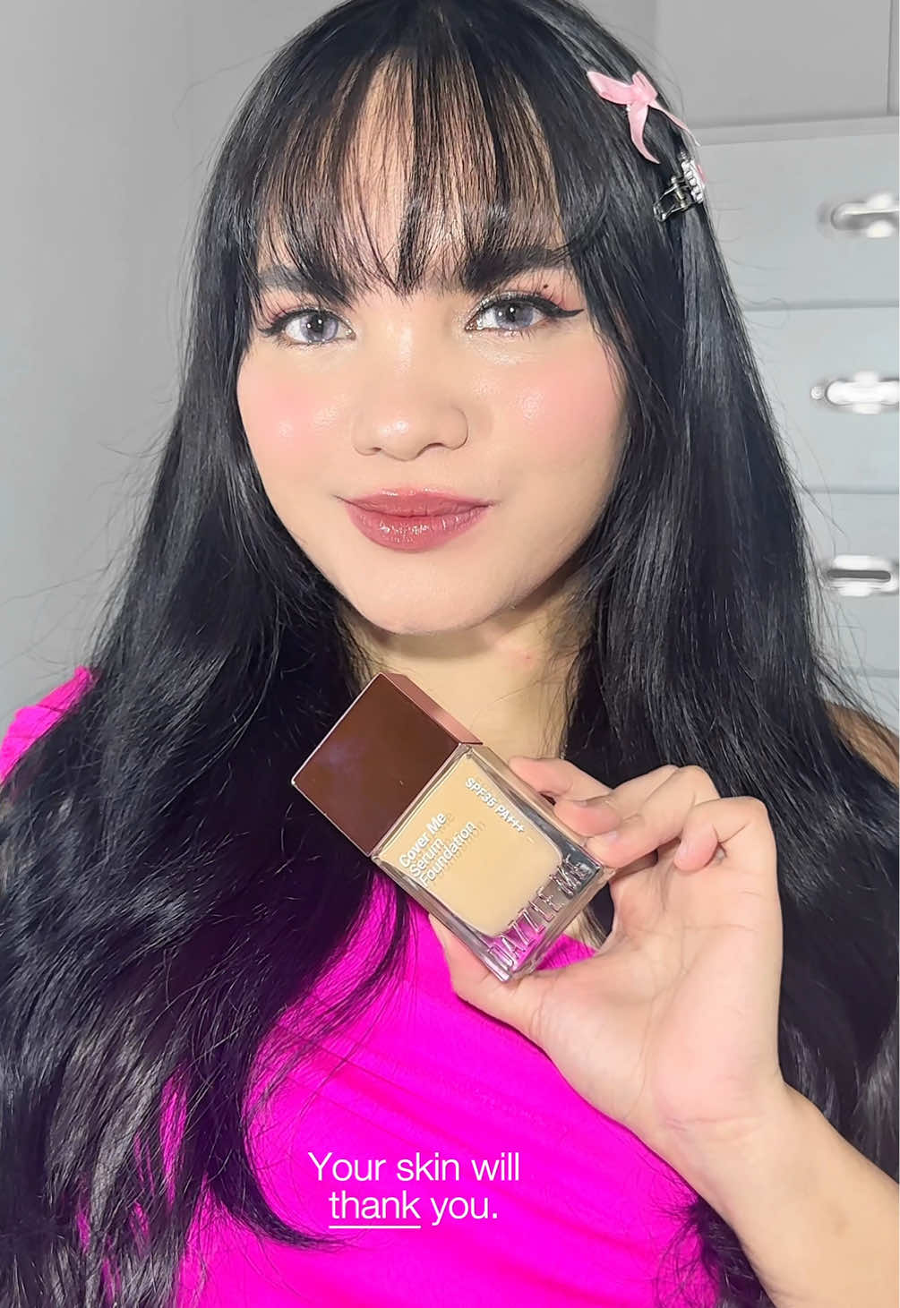 Meet your new skin’s best friend ✨ The NEW @DAZZLE ME PHILIPPINES Cover Me Serum Foundation feels just like skincare— lightweight, smooth, and gives that natural skin-like finish. Perfect for everyday wear without feeling heavy. 💜 Would you try a serum foundation for that fresh, glowy look? 👀💫 #serumfoundation #skinlike #foundation