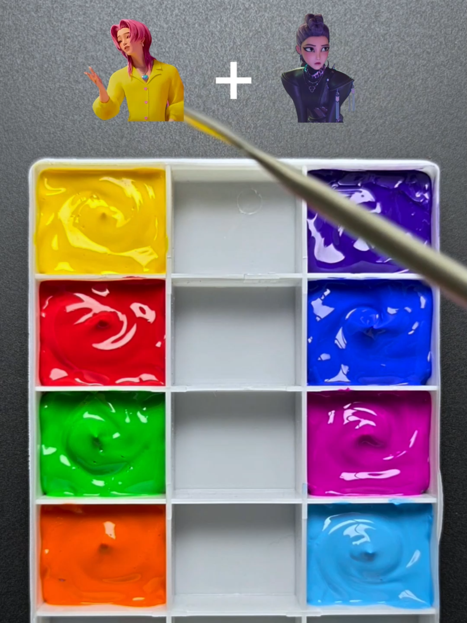 KPop Demon Hunters Colormixing 15#satisfying #colormixing #kpopdemonhunters #myidol