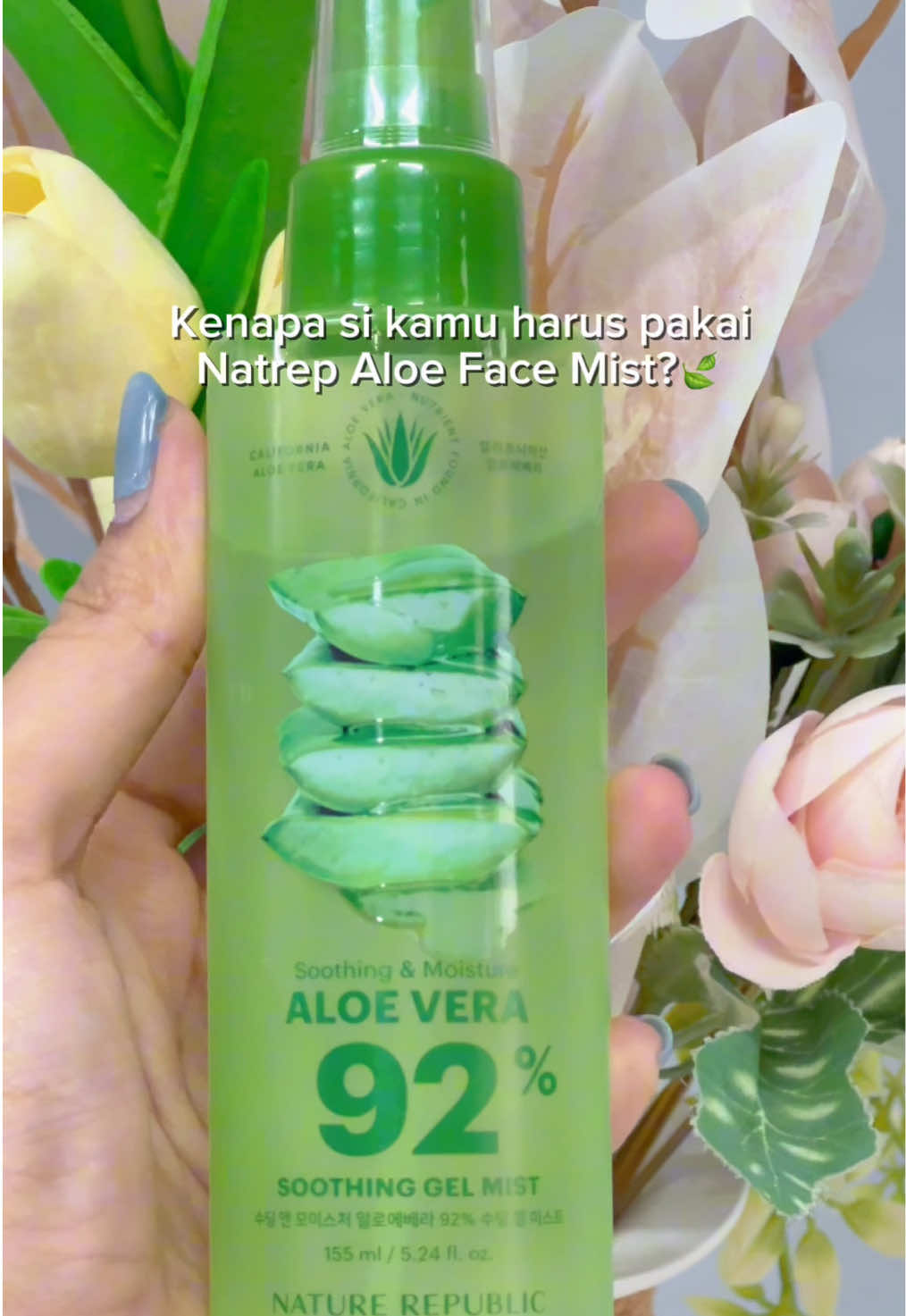 Selain Natrep Aloe gel yang multifungsi, Aloe Face Mist juga multifungsi loh 💚👀🍃 #facemist #aloevera #fyp #naturerepublic 
