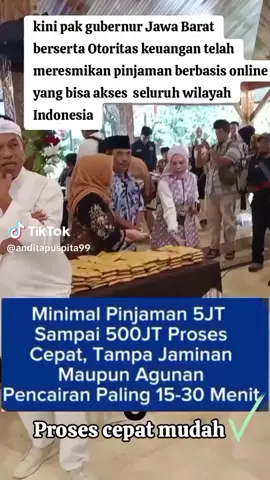 Silahkan daftarkan untuk pinjaman tanpa administrasi sudah di tanggungjawab oleh Gubernur jawa Barat iyaa Bpk/IBU#pinjamanonline #pinjamanamanah #otoritasjasakeuangan #foryoupage #ojkindonesia 