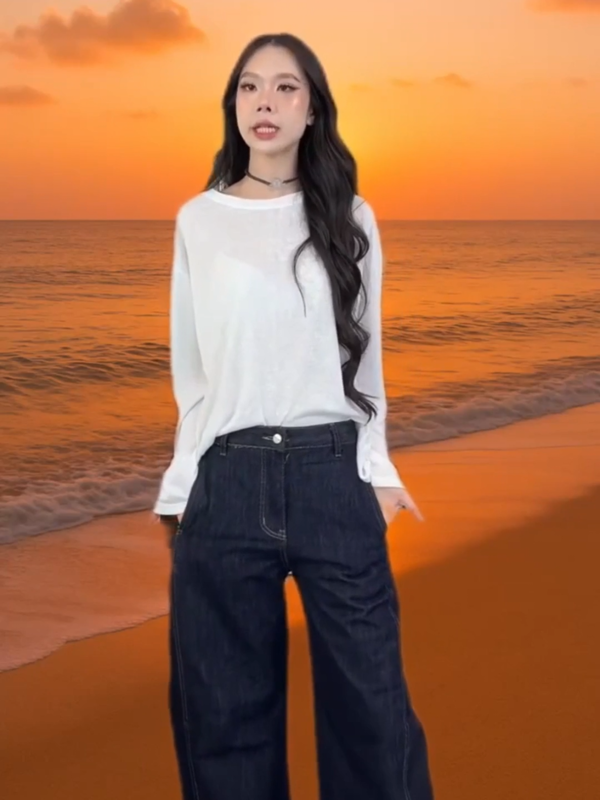 กางเกงยีนส์บ้านพรมทอง ทรงสวยๆค่ะ #tiktokshopth #promthong #promthongbangkok #fypシ #พรมทอง 