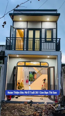 Đã thực hiện được ước mơ của tuổi của tuổi 30, Căn nhà lắp ghép 1 trệt 1 lầu #nhalapghep #nhatienche #nhà #nhadep #thietkenhadep 