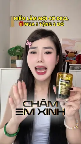 Trời ơi deal hời xỉu luôn mấy bà ơi 😍. Nhà TRESemmé chơi lớn lắm: 💧 Bộ Lamellar: Hiếm lắm mới có deal, mua 1 tặng 3 đó 🥹.#tresemmevn #hoptaccungunilever #chamemxinh #LamellarGloss #xuhuong 