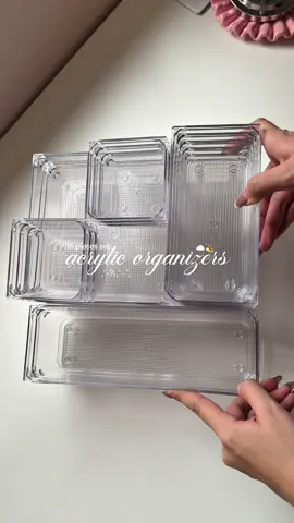 16 pieces acrylic organizers! 🤩 #acrylicorganizer #asmr #organizer #homedecor #fyp  