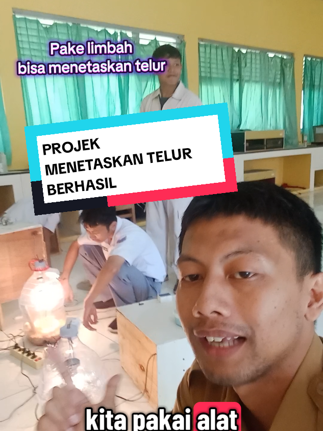 projek menetaskan telur pakai barang bekas berhasil
