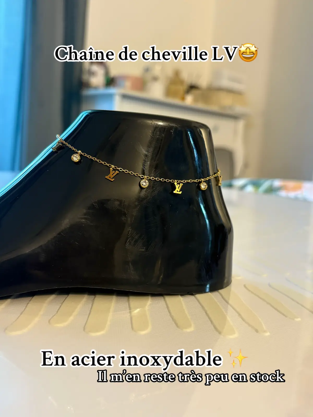 Chaîne de cheville en acier inoxydable ✨ Vinted : Piercing783 Il m’en reste très peu en stock 🥲#pourtoii #filles #vinted #lv #inoxydable 