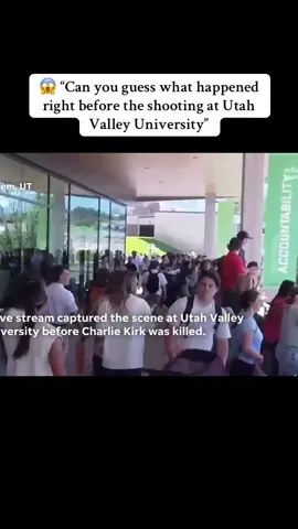 😱 “Can you guess what happened right before the shooting at Utah Valley University”