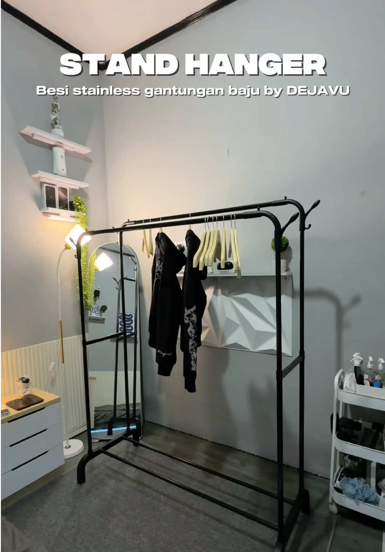 Rekomend bgt baju kalian makin rapi🤩 #rakgantunganbaju #rakserbaguna #hangerstand #standhanger #masukberanda 