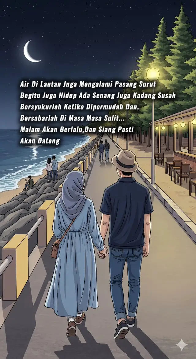 Hidup sejatinya berjalan seperti air laut yang selalu pasang surut. Ada masa di mana kita berada di puncak, merasakan kelapangan dan kemudahan, namun ada pula masa kita jatuh, diuji dengan kesulitan. Dari situ kita belajar, bahwa kesenangan tidak untuk disombongkan, dan kesulitan tidak untuk diratapi. Saat lapang, kita diajarkan untuk bersyukur. Saat sempit, kita ditempa untuk bersabar. Seperti malam yang tak pernah kekal, kegelapan akan selalu digantikan oleh siang. Begitu pula dengan hidup—tidak ada masalah yang abadi, setiap kesulitan pasti membawa jalan keluar. Hidup adalah perjalanan keseimbangan. Yang kuat bukanlah mereka yang tak pernah jatuh, tetapi mereka yang mau berdiri lagi setiap kali terjatuh. Dan yang beruntung bukan hanya mereka yang mendapatkan kebahagiaan, tetapi mereka yang mampu menemukan makna dalam setiap ujian. #MotivasiPetani #PetaniMuda #petanimilenial #petaniindonesia🇮🇩🇮🇩🇮🇩🌿🌿 