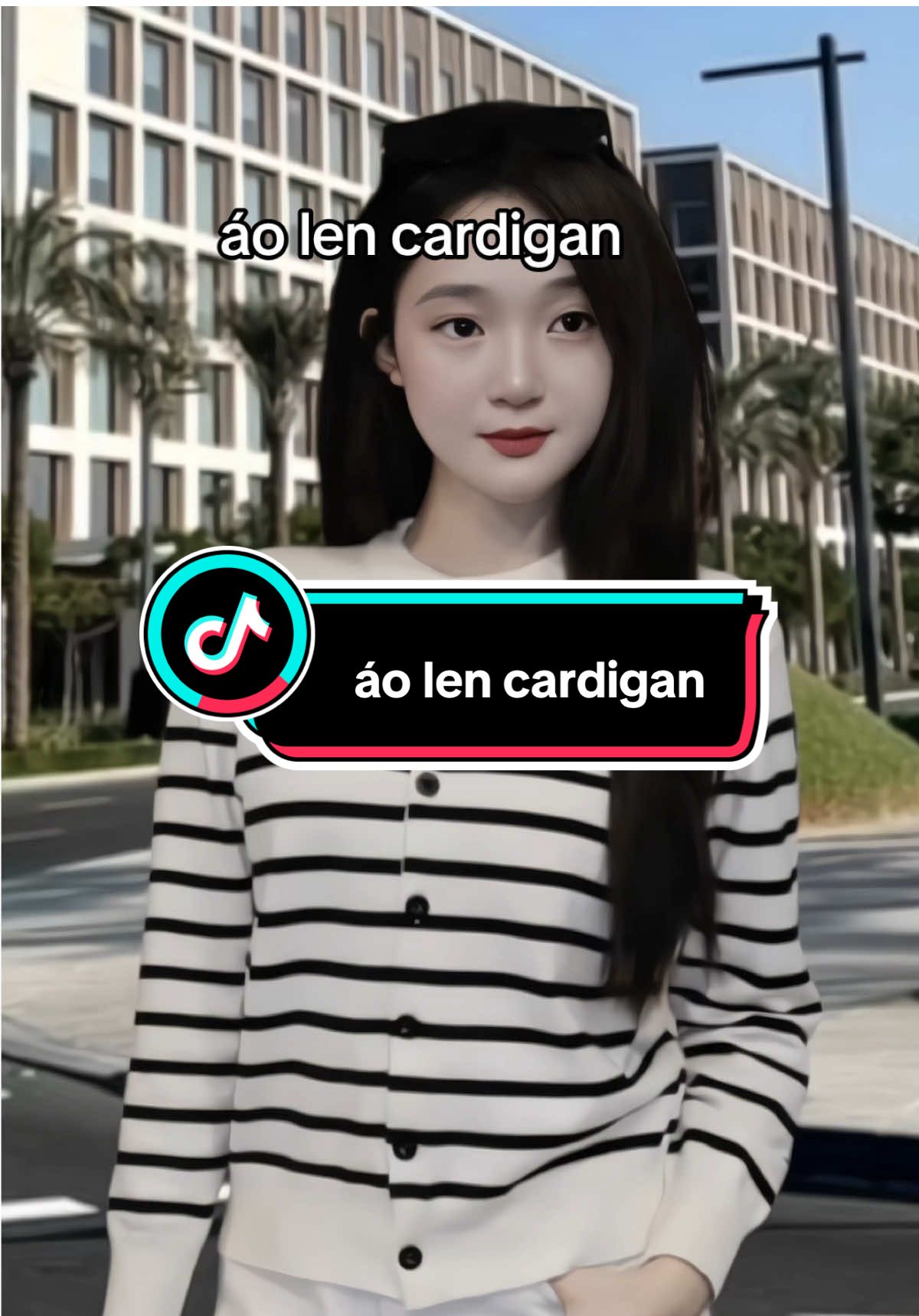 áo len thu đông cardigan kẻ sọc dáng basic dễ mặc #aolenthudong #aolenxinh #cardigan 